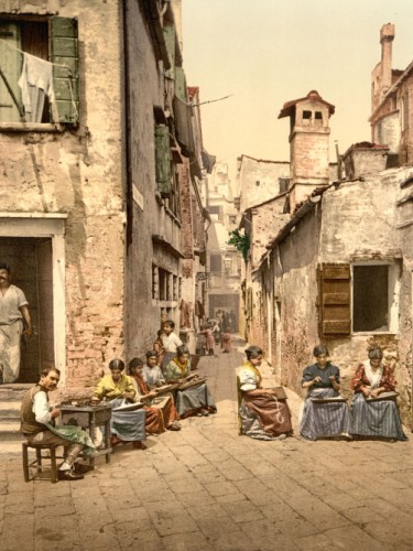 A court yard. Calle dell Angelo a San Martino, Venice, Italy