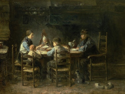 Peasant family at the table