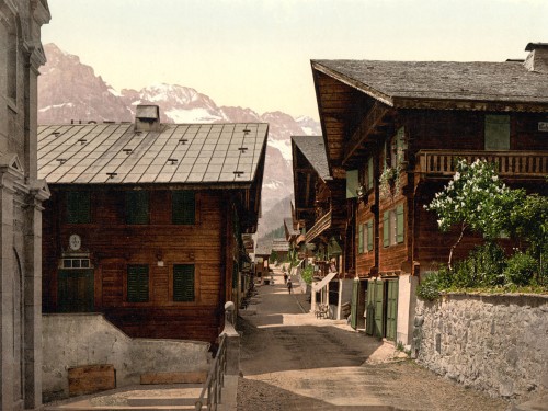 Champery, Principal Street, Valais, Alps of, Switzerland