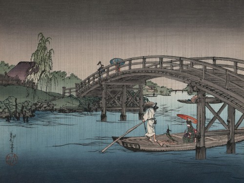 Bridge in rainy season