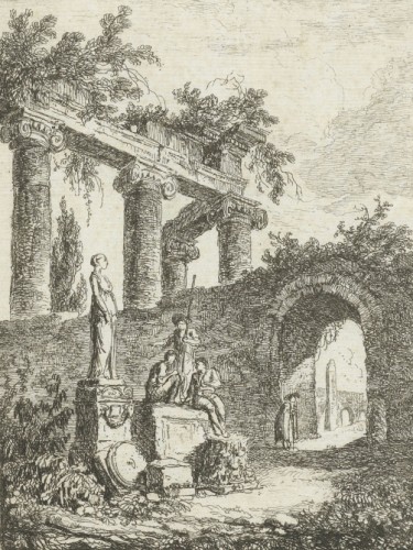 Een beeld voor een ruine