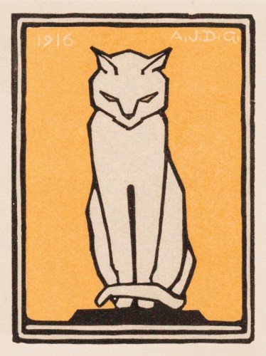 Sitting cat, 1916