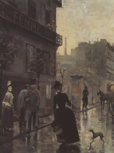 Boulevard in Paris, 1885