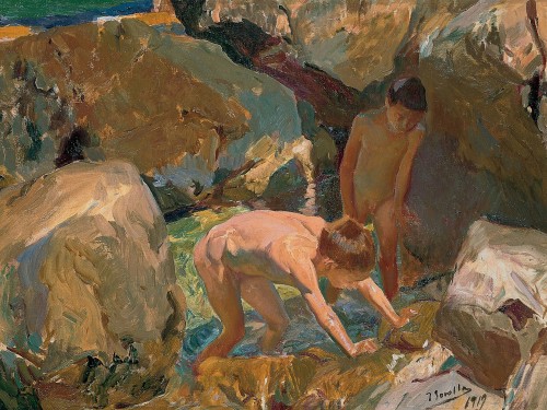 Children Looking for Shellfish