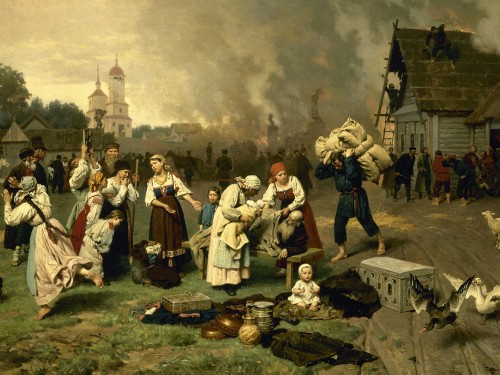 Пожар в деревне