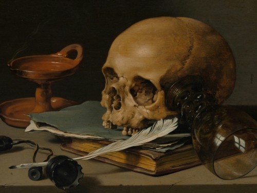 Still Life with a Skull and a Writing Quill