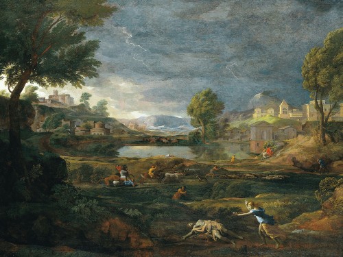 Landscape during a Thunderstorm with Pyramus