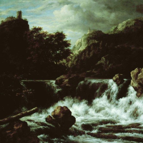 Berglandschap met waterval