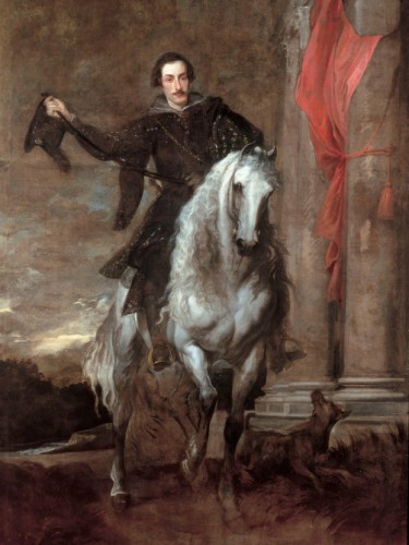 Anton Giulio Brignole-Sale on horseback