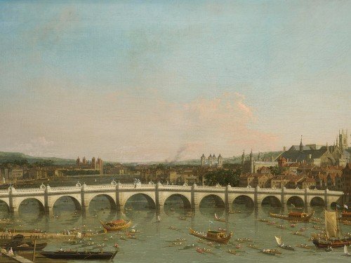 Westminster Bridge from the North with Lambeth Palace in distance