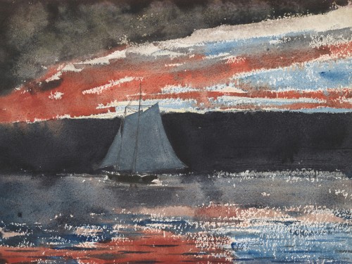 Schooner at Sunset