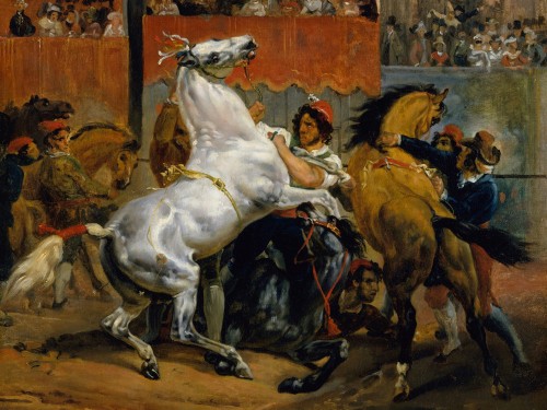 The Start of the Race of the Riderless Horses