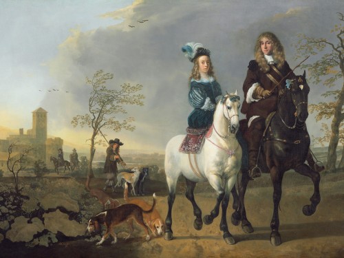 Lady and Gentleman on Horseback
