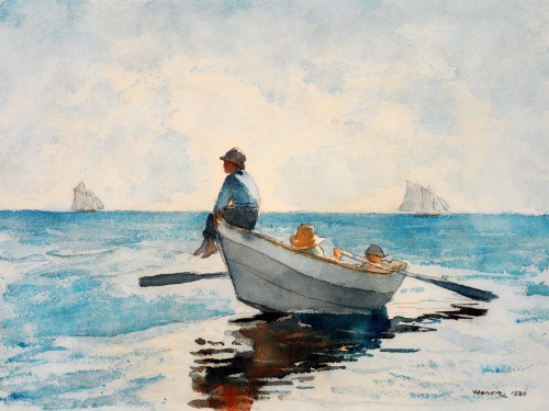 Boys in a Dory, 1880
