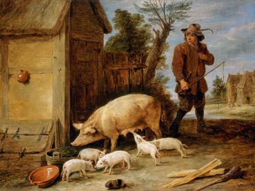 A Sow and her Litter