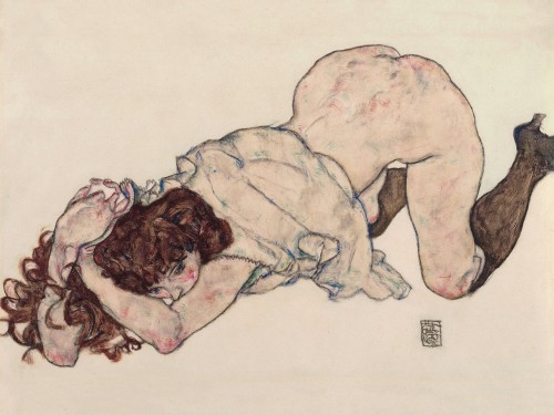 Kneeling Girl, Resting on Both Elbows