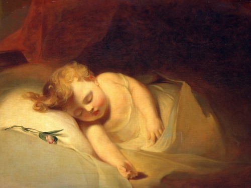 Child Asleep. The Rosebud