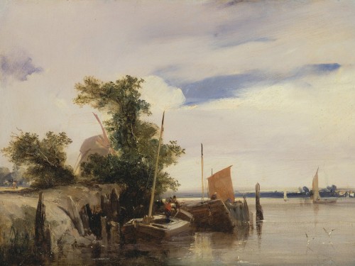 Barges on a River