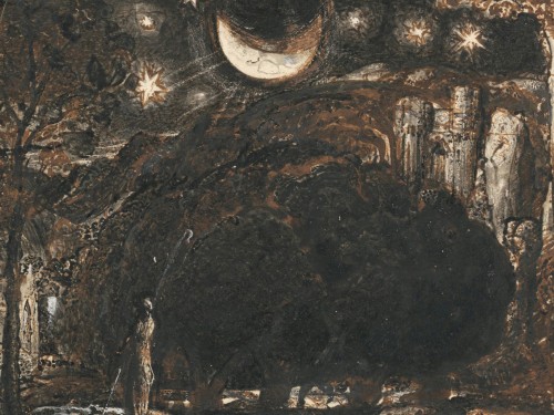 A Shepherd under the Moon and Stars